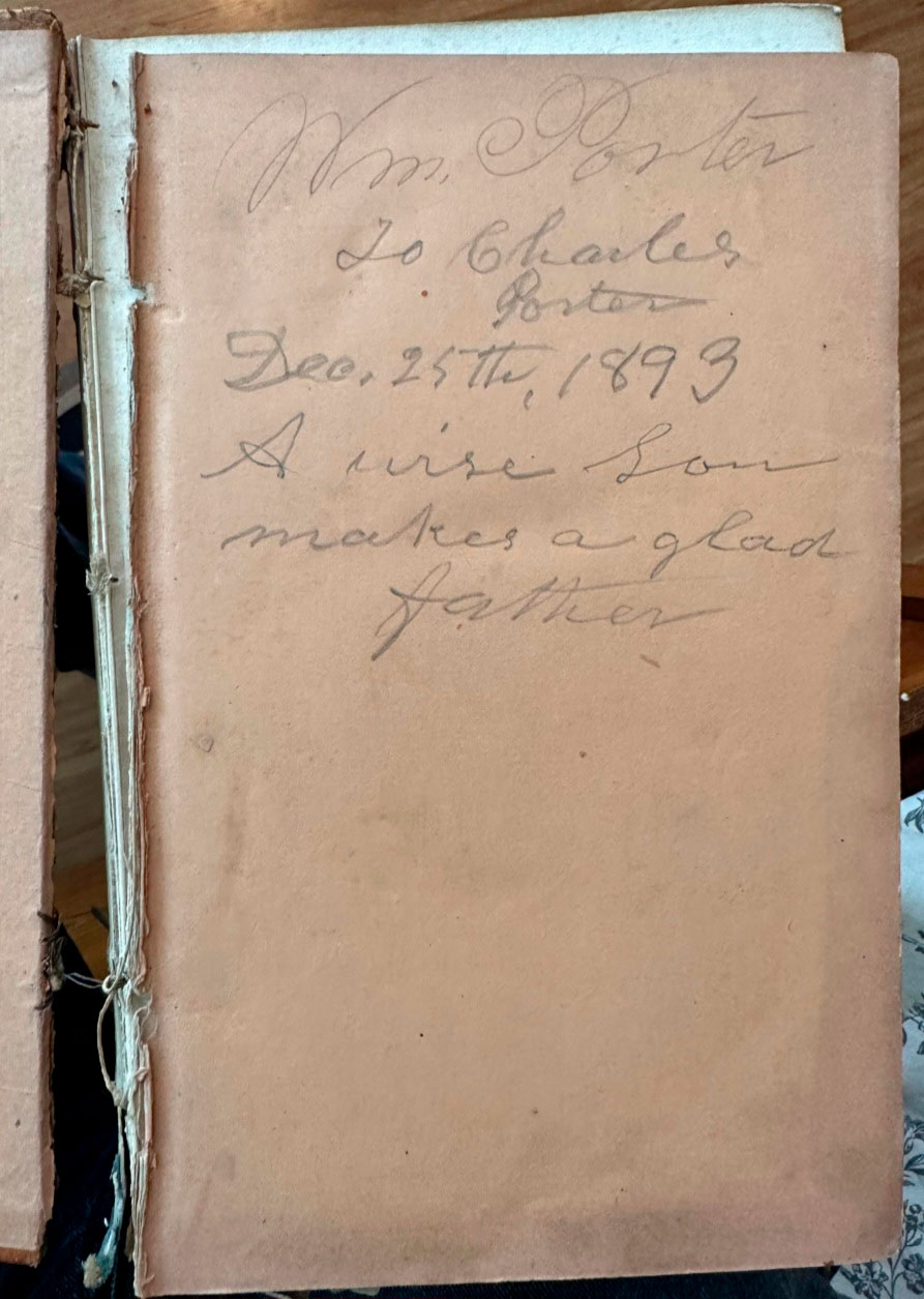 Porter's Book Inscription